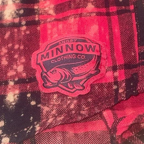 Angry Minnow Co Bleached Buffalo Plaid Soft Brushed Flannel Size XXL “Coffee” - Picture 3 of 16